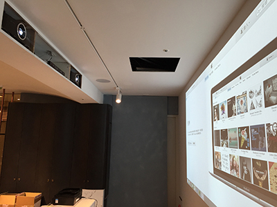 案例主要圖片 百貨專櫃展示空間投影機拼接施工
